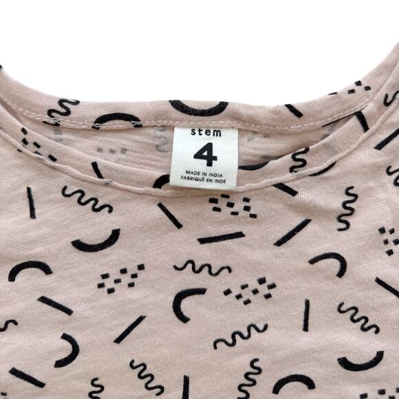 NWOT Stem Confetti Puff Sleeve Tee Size 4 - Picture 4 of 4